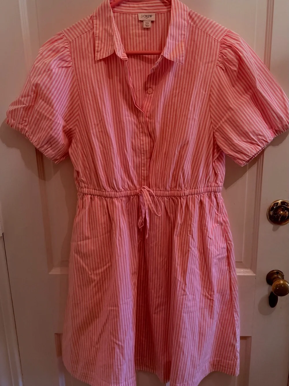 J. Crew Pink Striped Dress